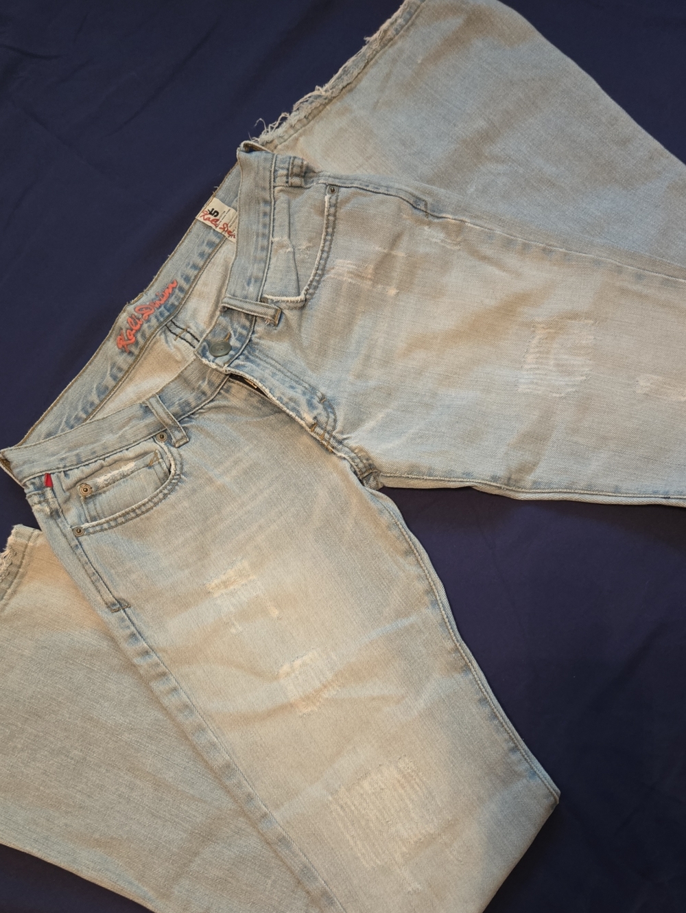 Kali Denim Vintage Low Rise Flare Jeans